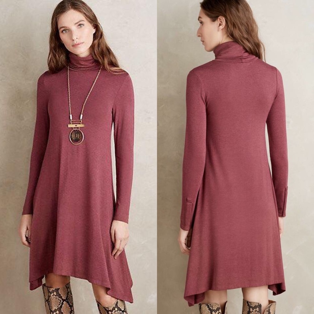 Anthropologie Maeve | Turtleneck Swing Dress